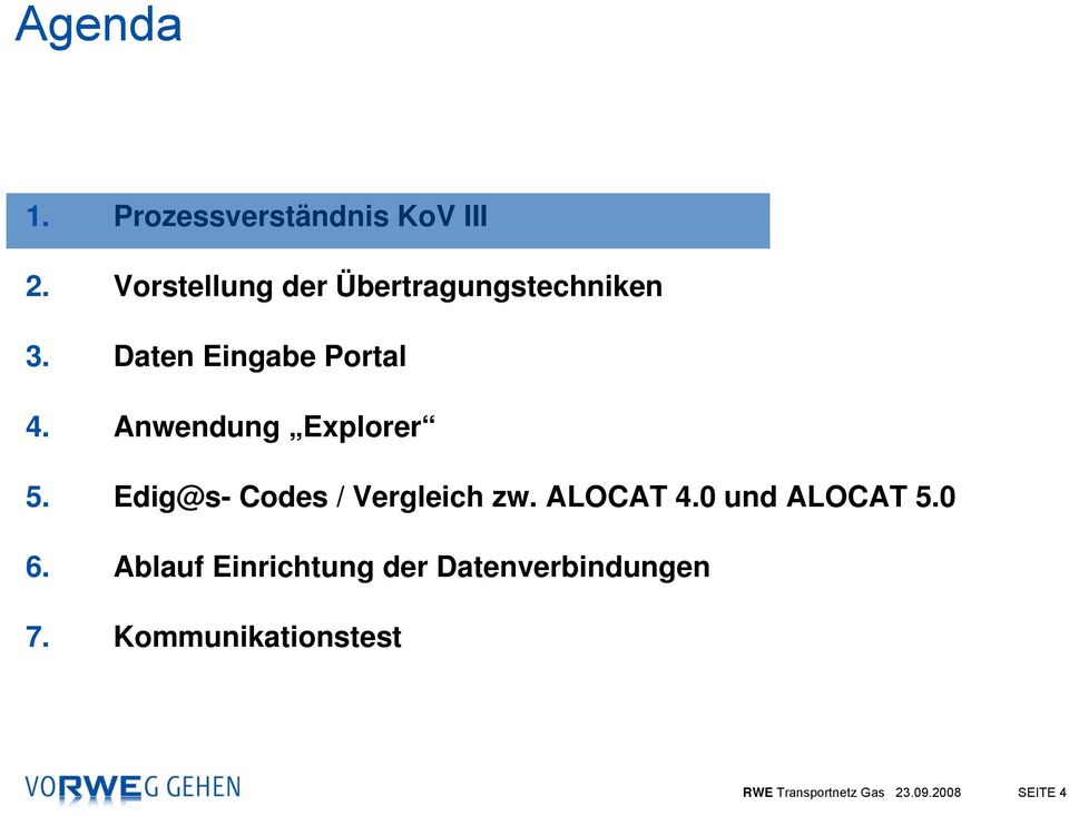 Anwendung Explorer 5. Edig@s- Codes / Vergleich zw. ALOCAT 4.