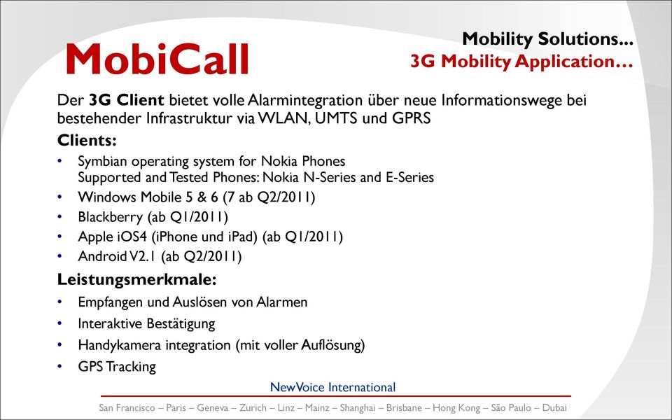 UMTS und GPRS Clients: Symbian operating system for Nokia Phones Supported and Tested Phones: Nokia N-Series and E-Series Windows