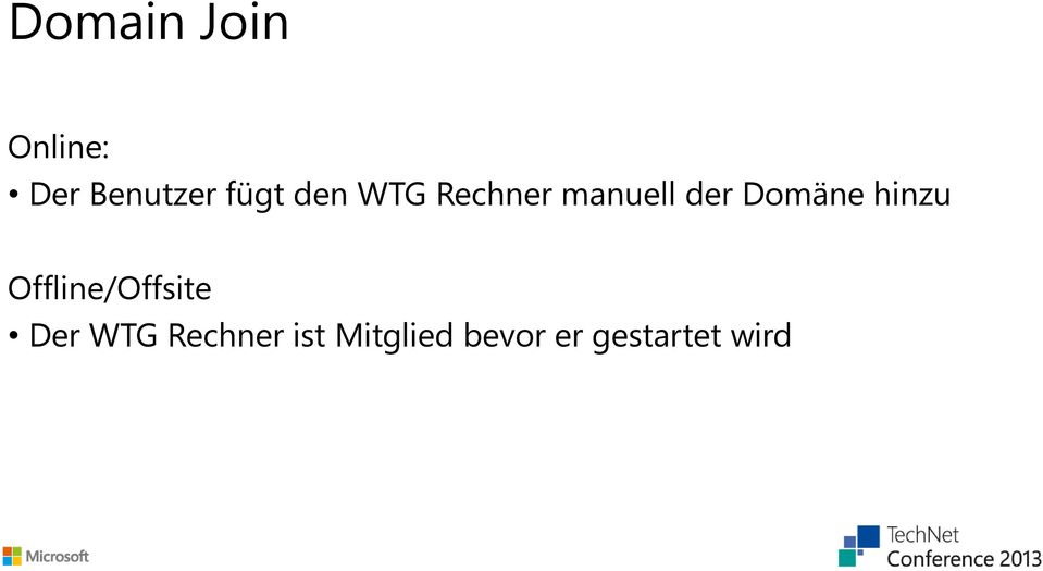 Domäne hinzu Offline/Offsite Der WTG