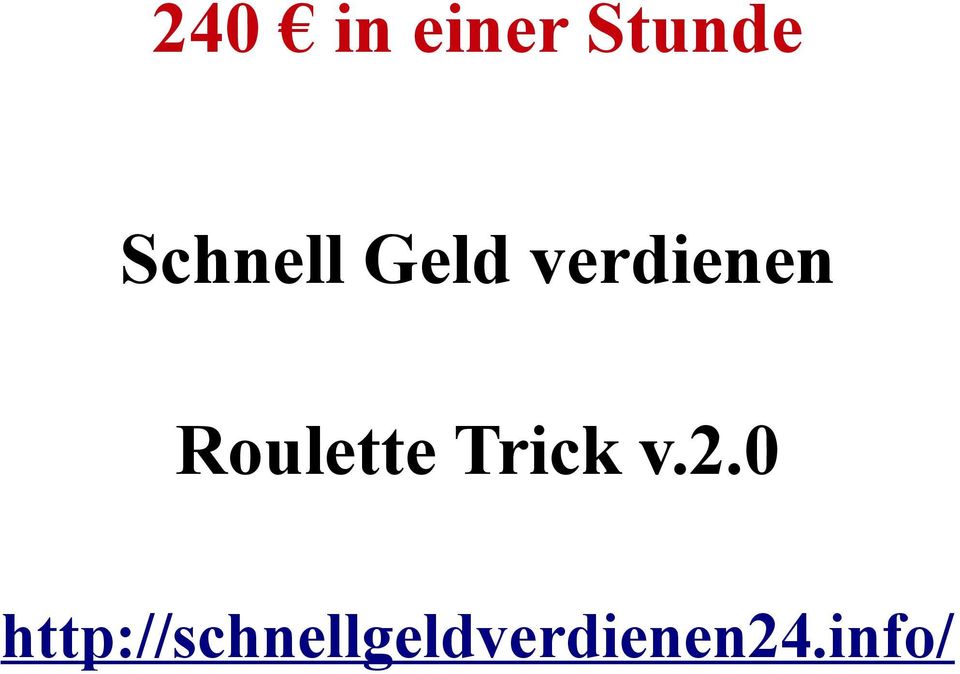 Roulette Trick v.2.