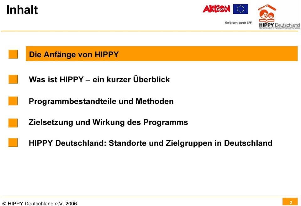 und Wirkung des Programms HIPPY Deutschland: Standorte