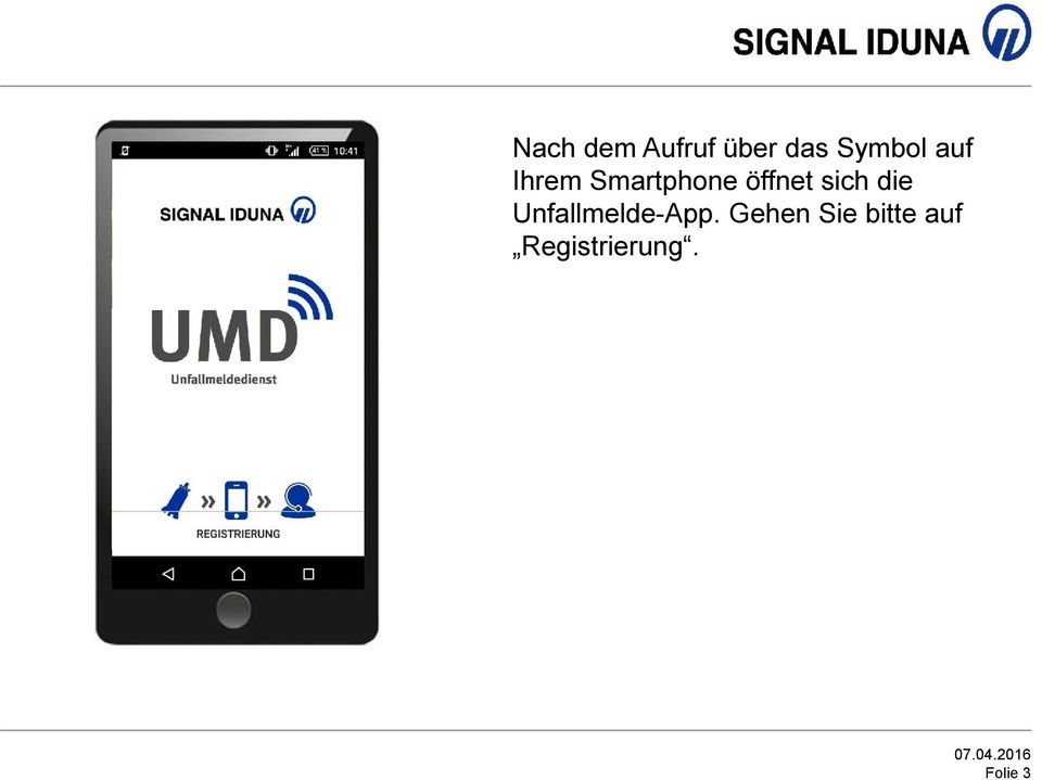 sich die Unfallmelde-App.