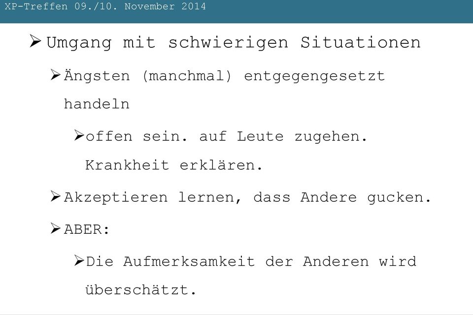 Krankheit erklären.