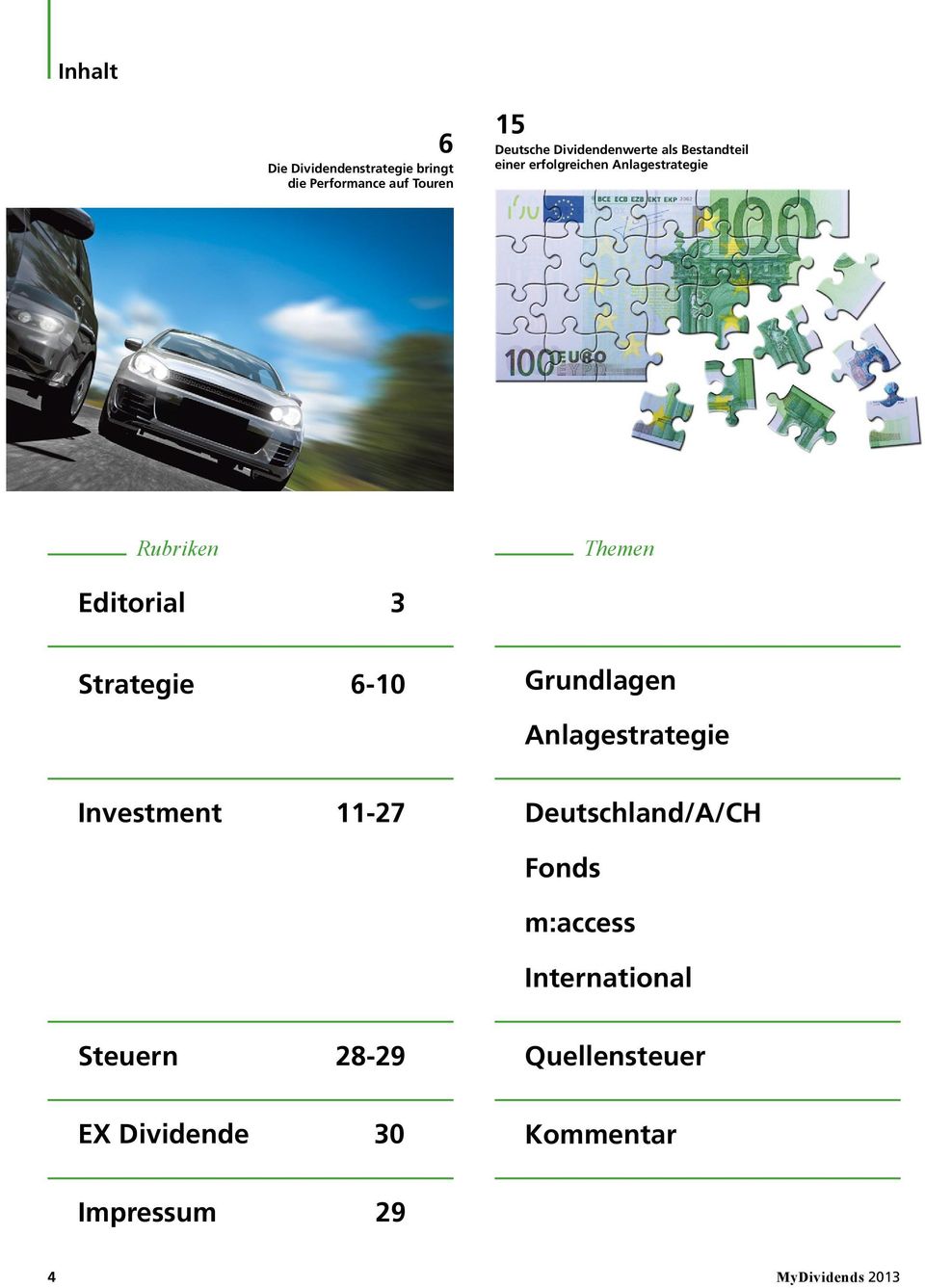 Strategie 6-10 Grundlagen Anlagestrategie Investment 11-27 Deutschland/A/CH Fonds m:access