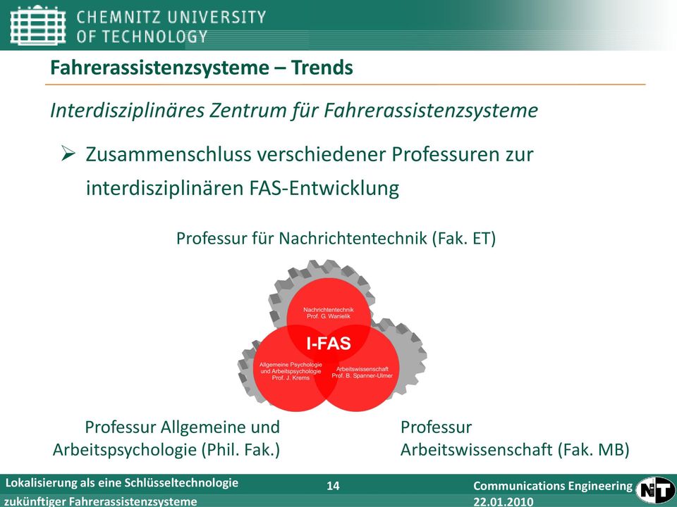 interdisziplinären FAS-Entwicklung Professur für Nachrichtentechnik (Fak.