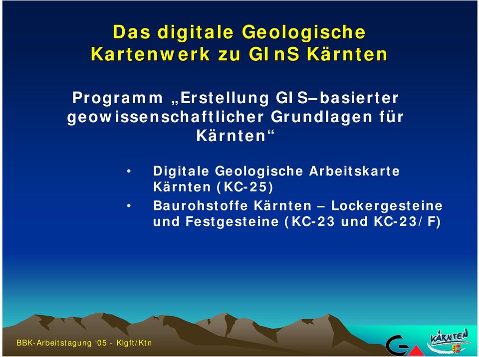 Digitale Geologische Arbeitskarte Kärnten (KC-25)