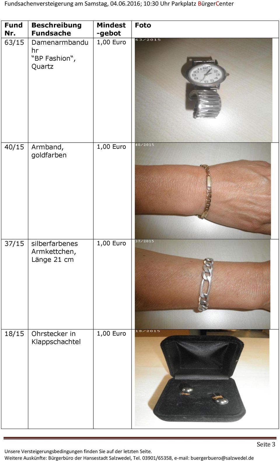 BP Fashion, Quartz 40/15 Armband, goldfarben