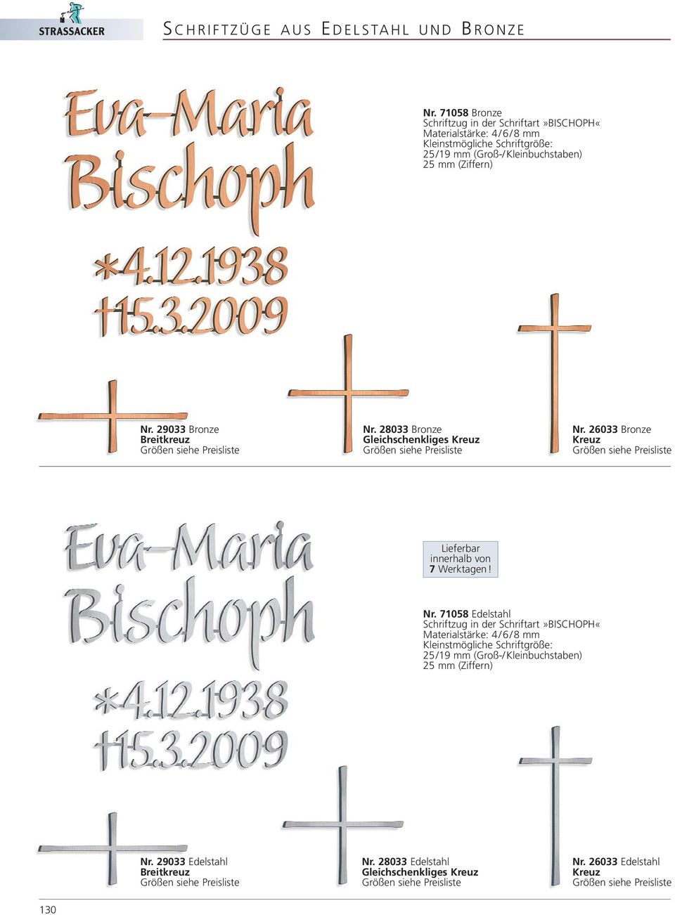71058 Edelstahl Schriftzug in der Schriftart»BISCHOPH«25/19 mm (Groß-/ Kleinbuchstaben) 25