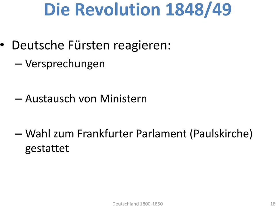 Ministern Wahl zum Frankfurter Parlament