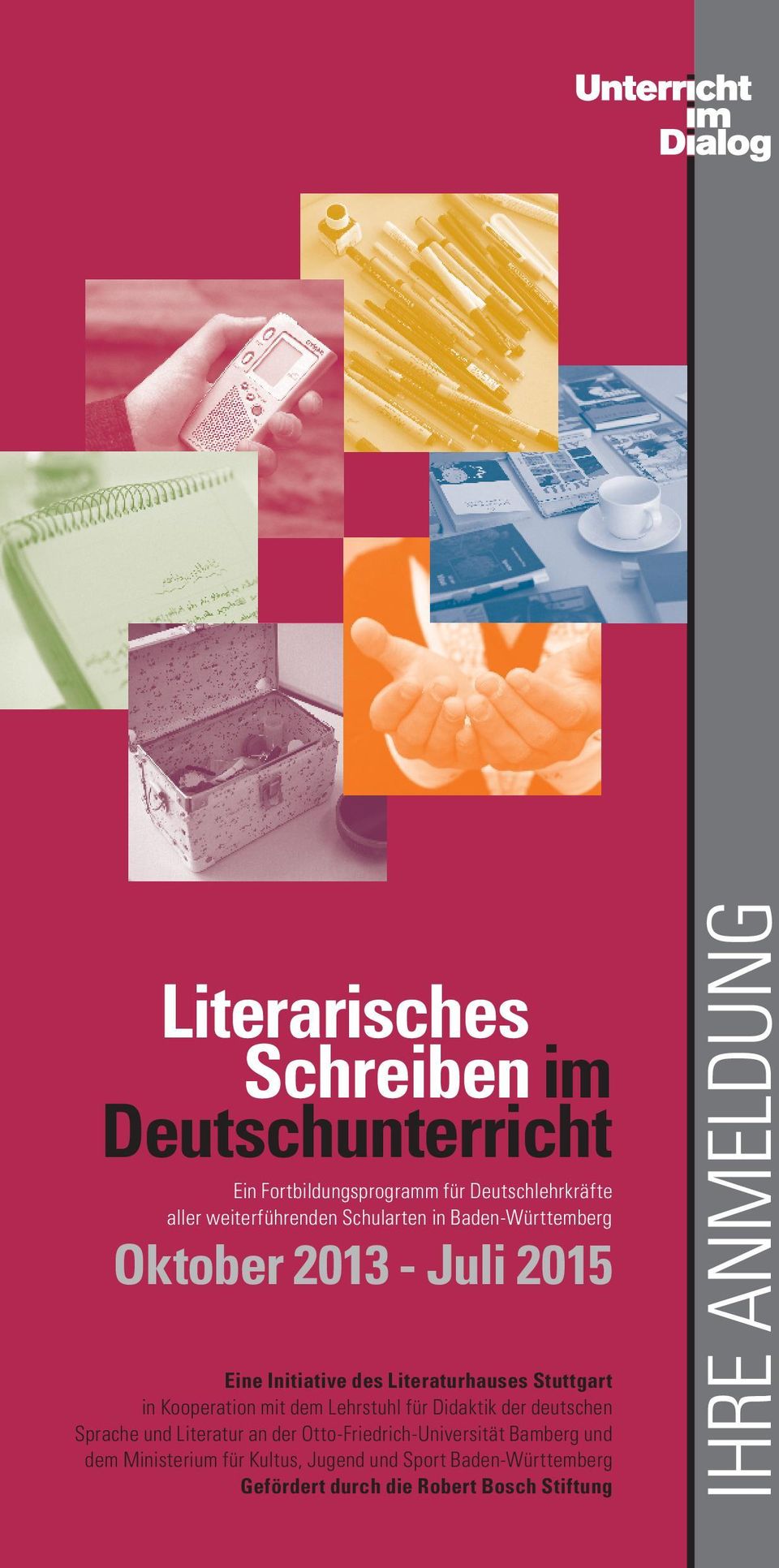 Kooperation mit dem Lehrstuhl für Didaktik der deutschen Sprache und Literatur an der Otto-Friedrich-Universität