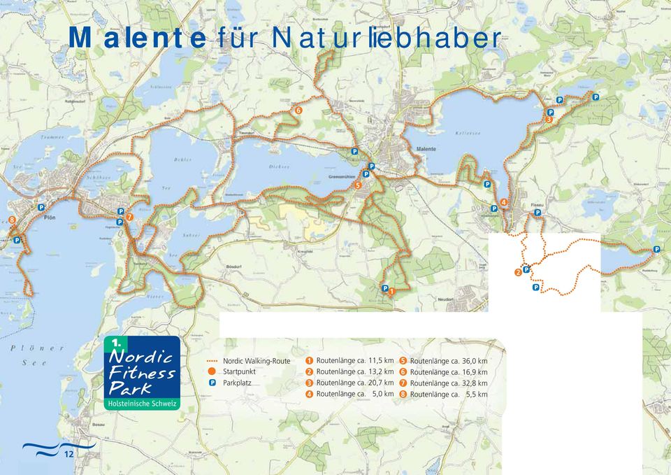 13,2 km Routenlänge ca. 20,7 km Routenlänge ca. 5,0 km 5 Routenlänge ca.