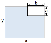 Das kleine obere Quadrat passt unten in die Lücke. Also gilt; A = 3 a b = 3 a b Gib zu der farbigen Fläche der beiden Figuren je zwei passende Terme an und zeige, dass alle vier Terme äquivalent sind.