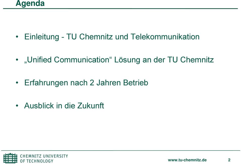 Lösung an der TU Chemnitz Erfahrungen