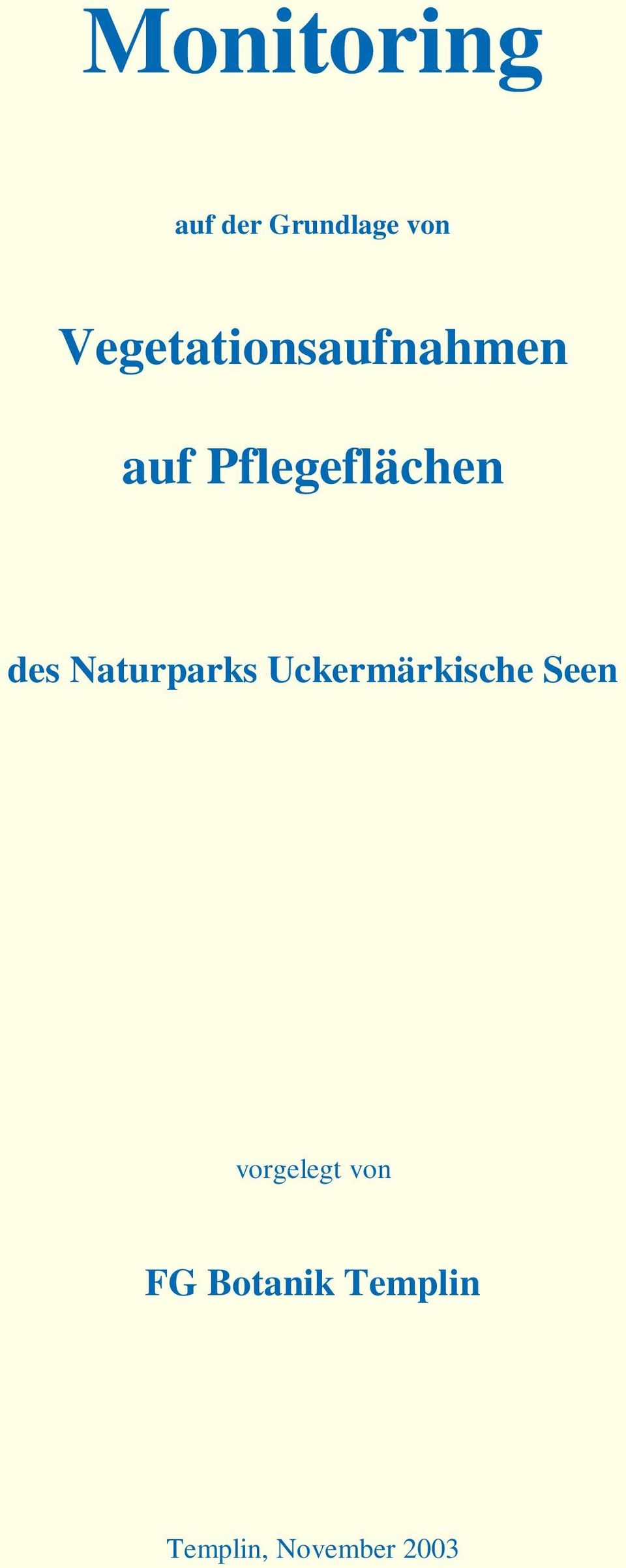 des Naturparks Uckermärkische Seen
