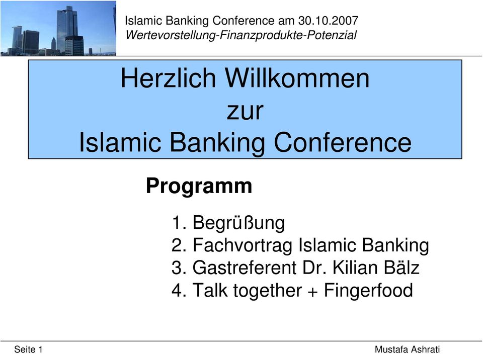 Fachvortrag Islamic Banking 3.