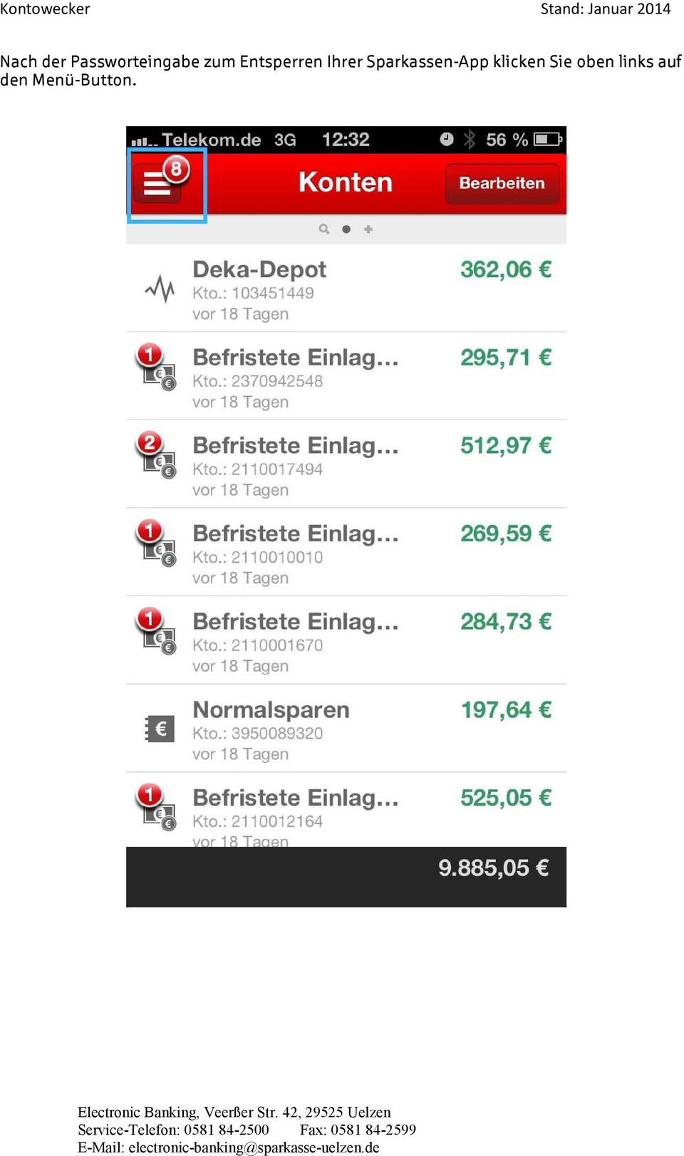 Sparkassen-App klicken