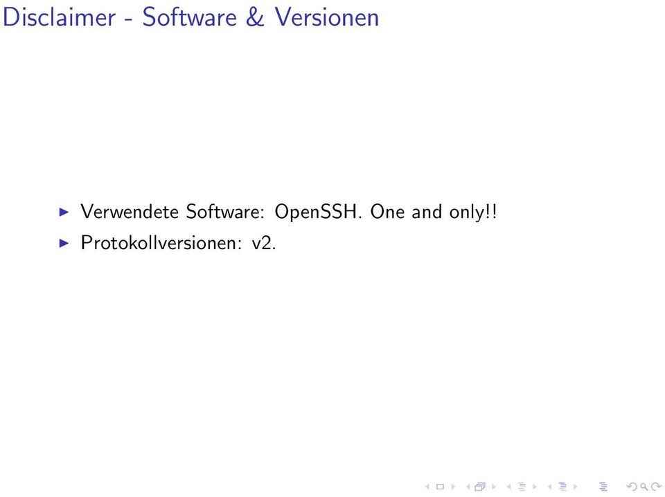 Software: OpenSSH.