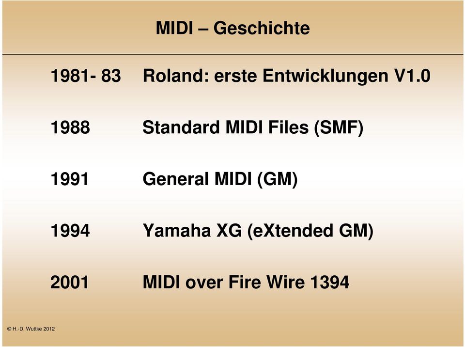 0 1988 Standard MIDI Files (SMF) 1991