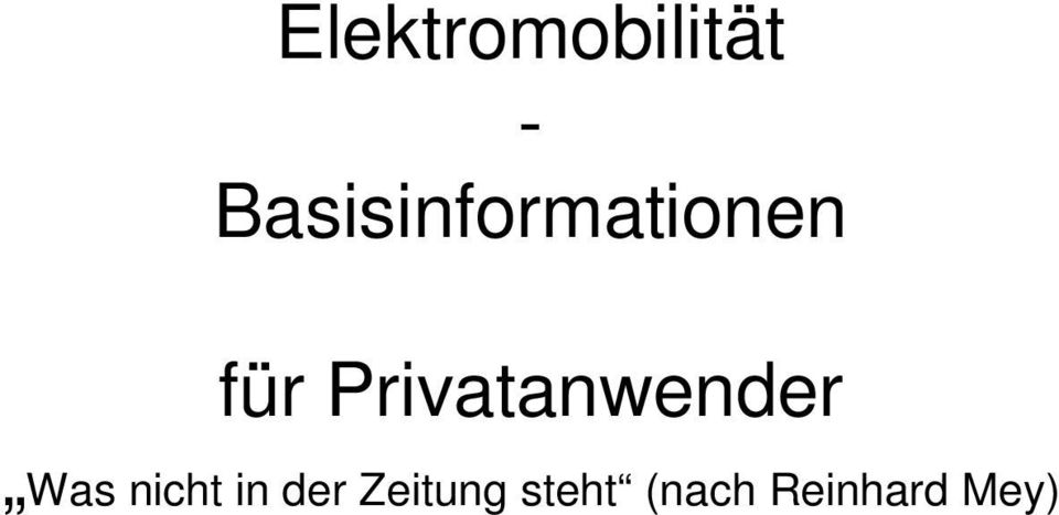 Privatanwender Was nicht