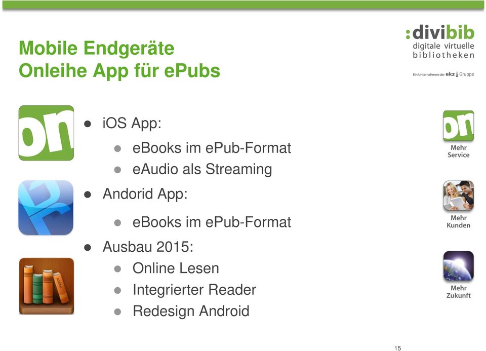 Andorid App: ebooks im epub-format Ausbau 2015: