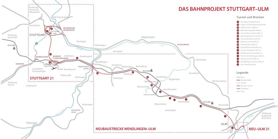 KURVE Nürtingen Plochingen Wendlingen 06 Hochdorf Kirchheim Holzmaden 07 Weilheim Dettingen Göppingen F I L S FILSTALTRASSE Geislingen Aichelberg E52/A8 Amstetten 08 Gruibingen Deggingen Mühlhausen