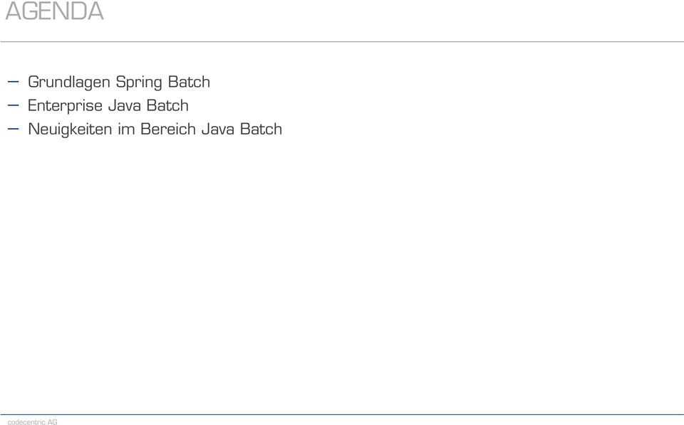 Enterprise Java Batch