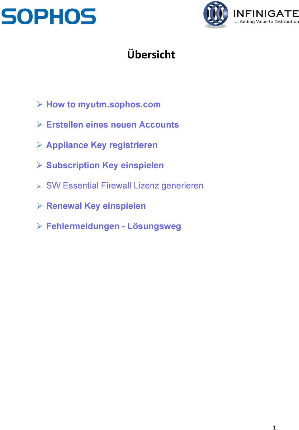 registrieren Subscription Key einspielen SW Essential