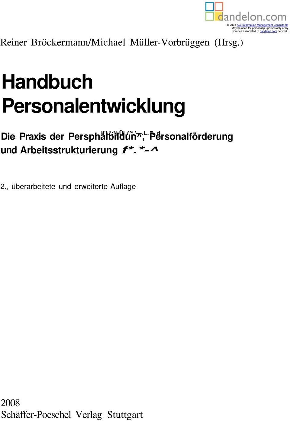associated to dandelon.com network. Handbuch Personalentwicklung li'l*:* -Ül 1'*.'. L.