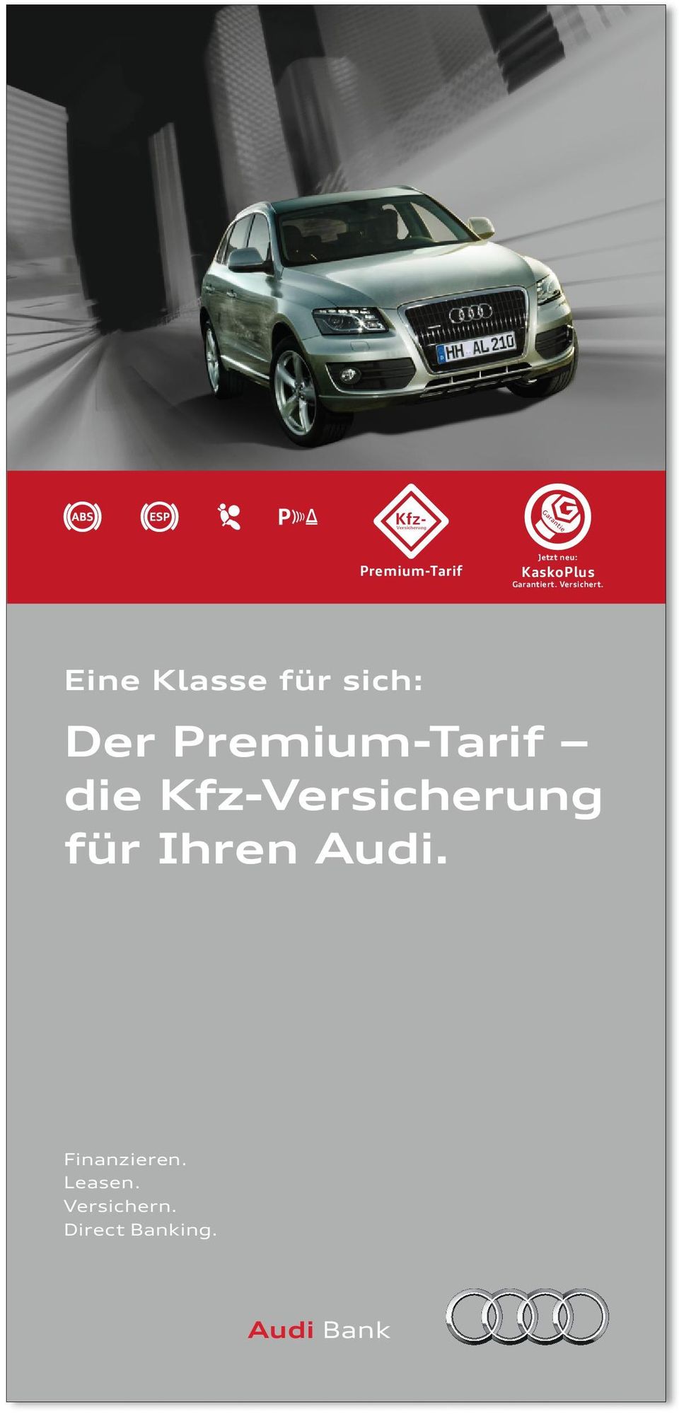 Kfz-Versicherung für Ihren Audi.