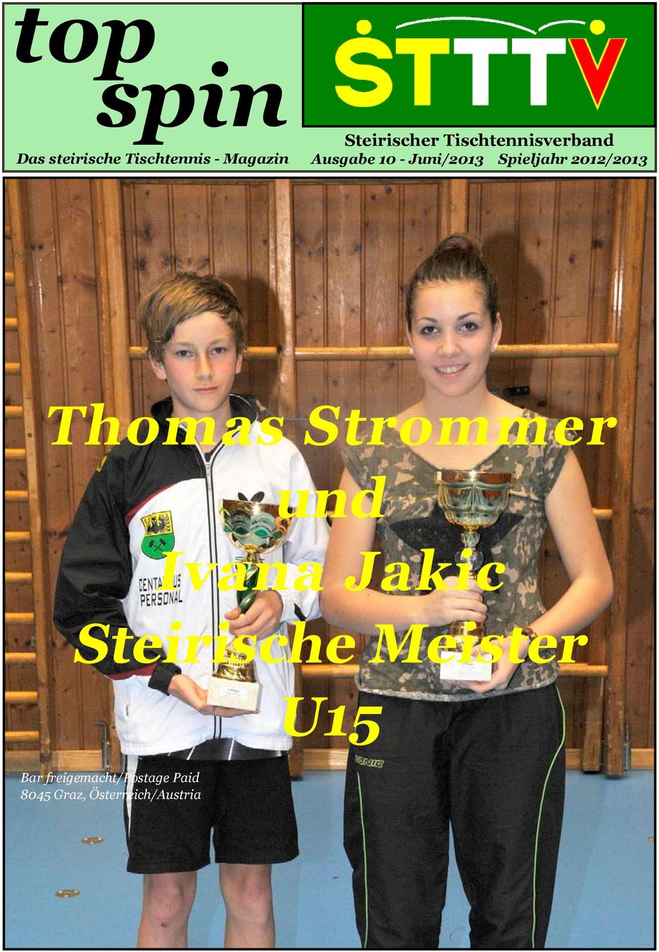 Thomas Strommer und Ivana Jakic Steirische Meister U15 Bar