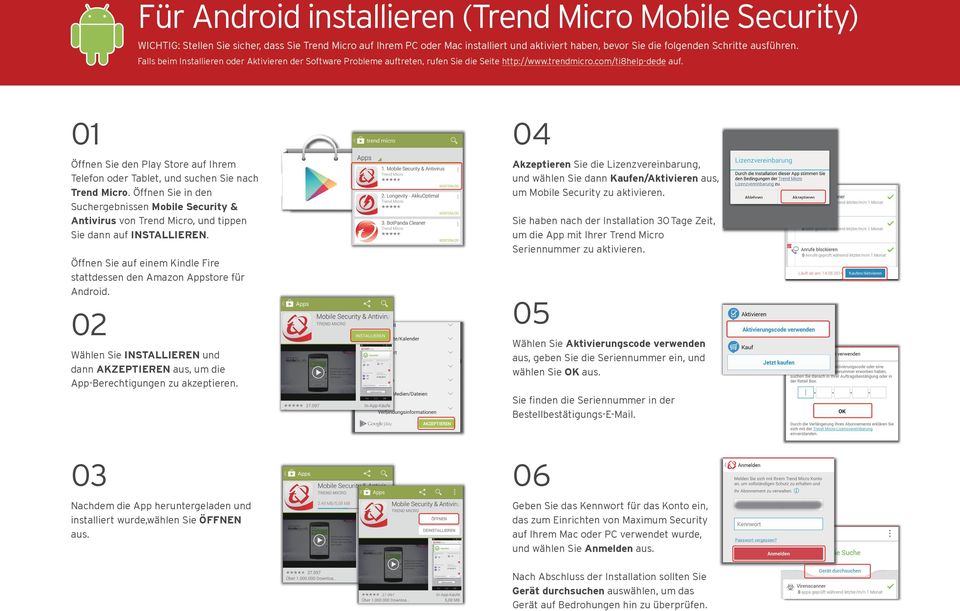 Öffnen Sie in den Suchergebnissen Mobile Security & Antivirus von Trend Micro, und tippen Sie dann auf INSTALLIEREN.