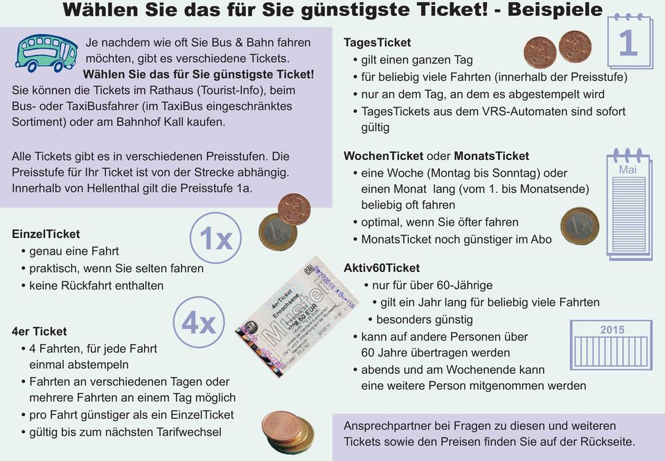 Die Preisstufe für Ihr Ticket ist von der Strecke abhängig. Innerhalb von Hellenthal gilt die Preisstufe 1a.