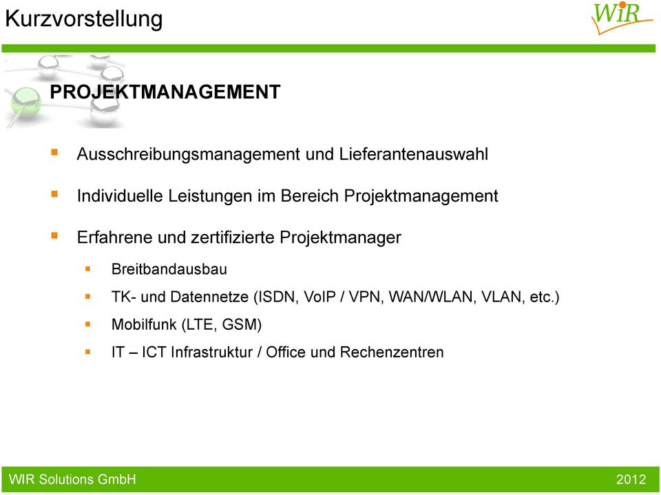 zertifizierte Projektmanager Breitbandausbau TK- und Datennetze (ISDN, VoIP