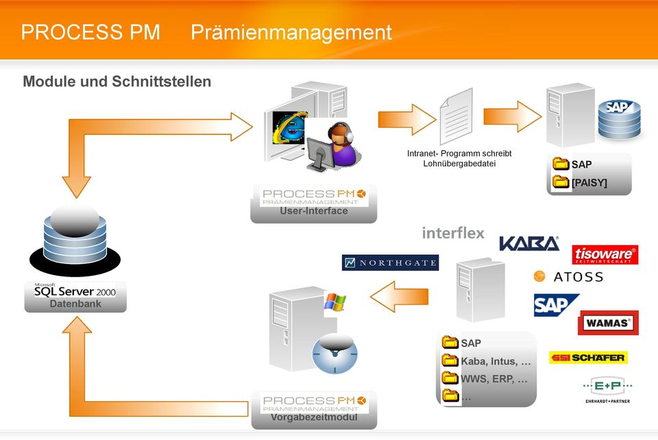 Programm schreibt Lohnübergabedatei SAP [PAISY] User-Interface Datenbank VGZ- Modul