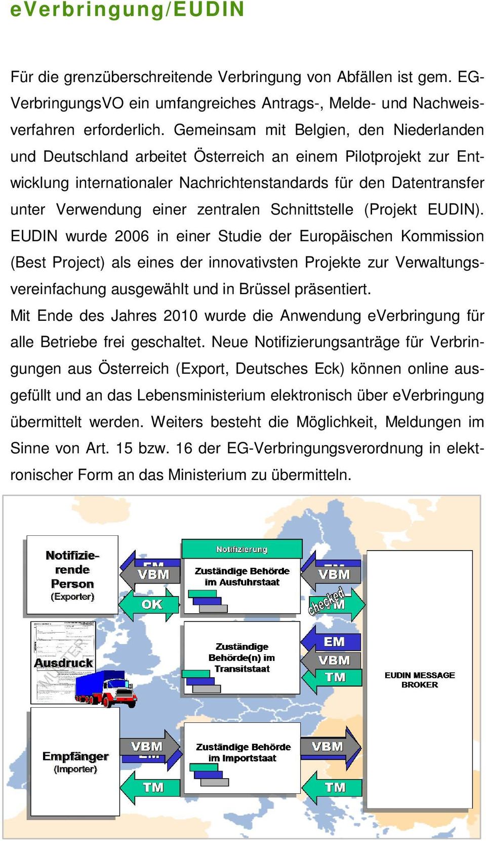 zentralen Schnittstelle (Projekt EUDIN).