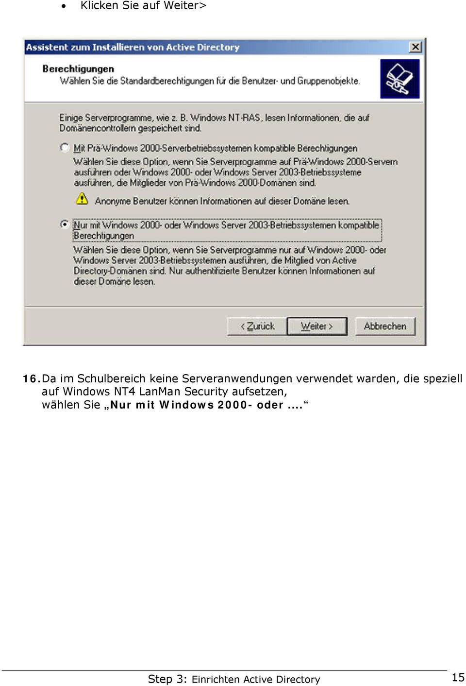 warden, die speziell auf Windows NT4 LanMan Security