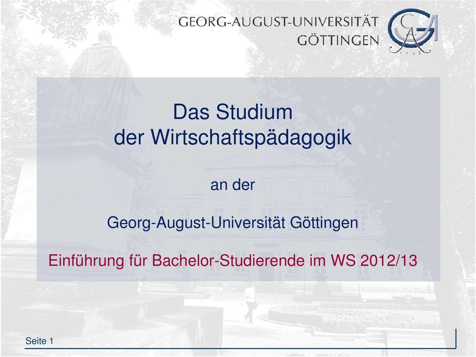 Georg-August-Universität Einführung g