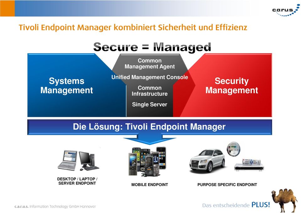 Infrastructure Single Server Security Management Die Lösung: Tivoli