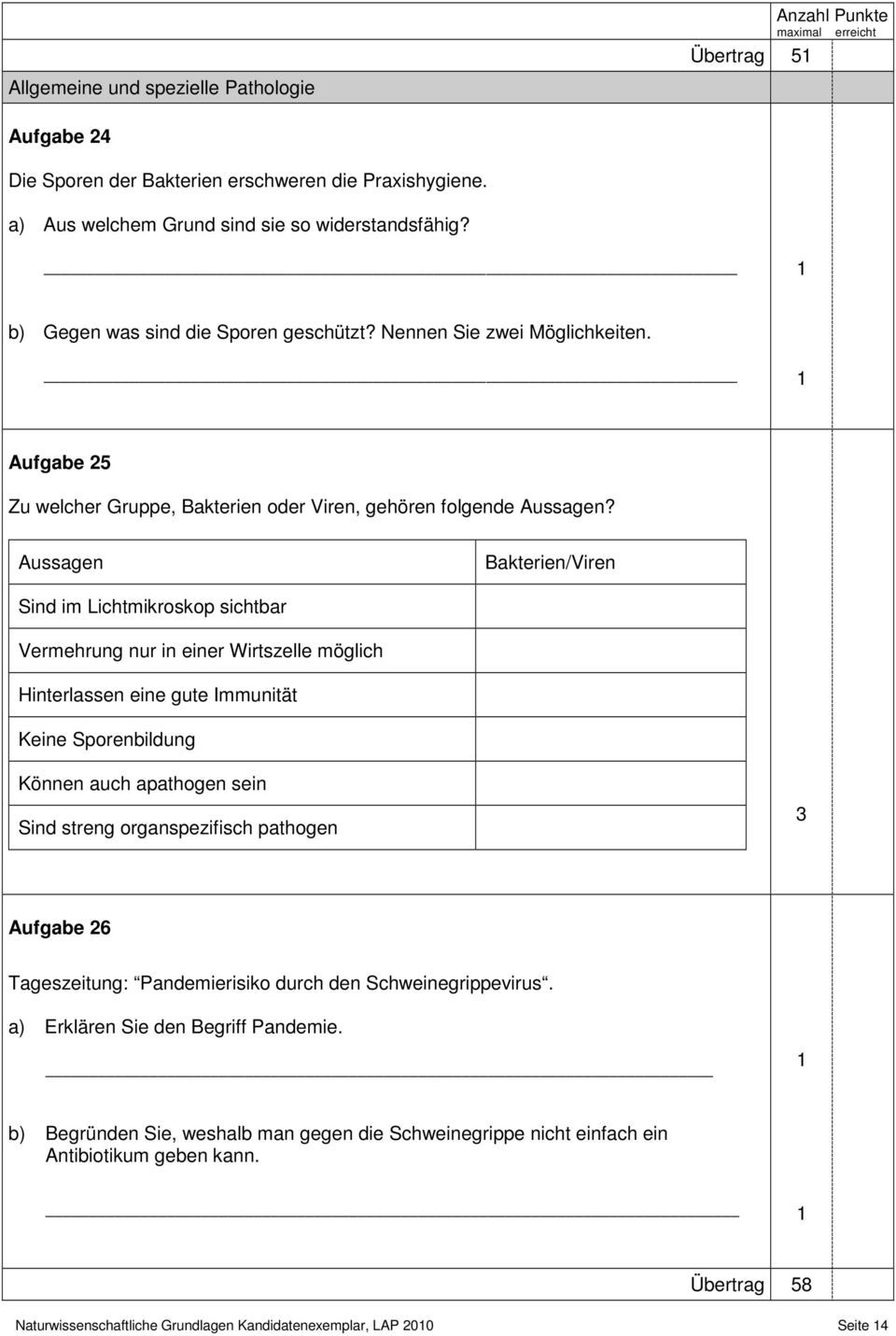 Aussagen Bakterien/Viren Sind im Lichtmikroskop sichtbar Vermehrung nur in einer Wirtszelle möglich Hinterlassen eine gute Immunität Keine Sporenbildung Können auch apathogen sein Sind streng