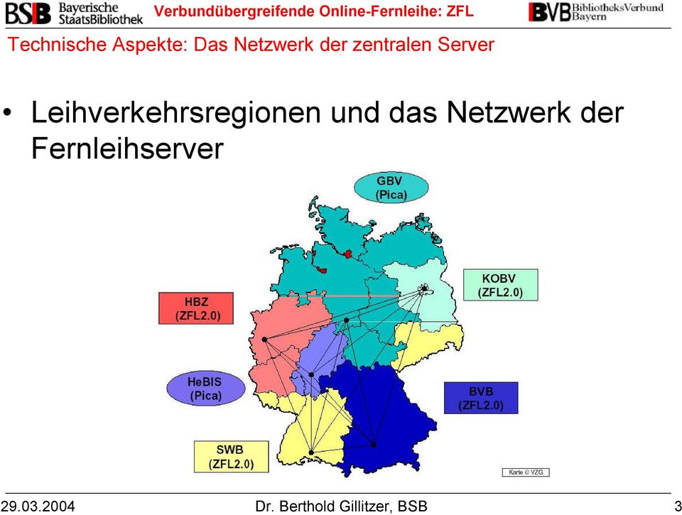 Server Leihverkehrsregionen und das Netzwerk der