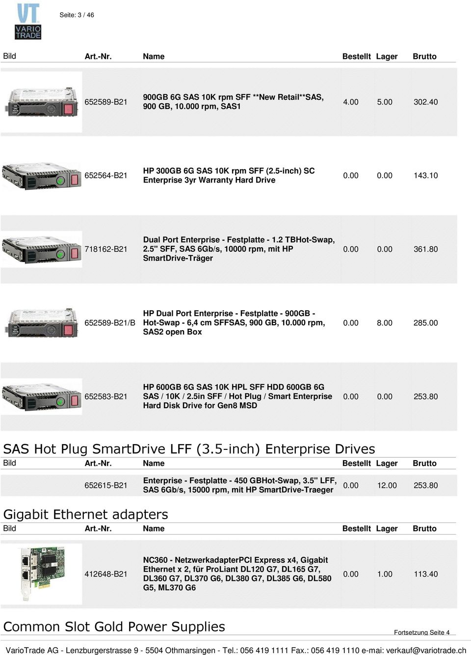 80 652589-B21/B HP Dual Port Enterprise - Festplatte - 900GB - Hot-Swap - 6,4 cm SFFSAS, 900 GB, 10.000 rpm, SAS2 open Box 0.00 8.00 285.