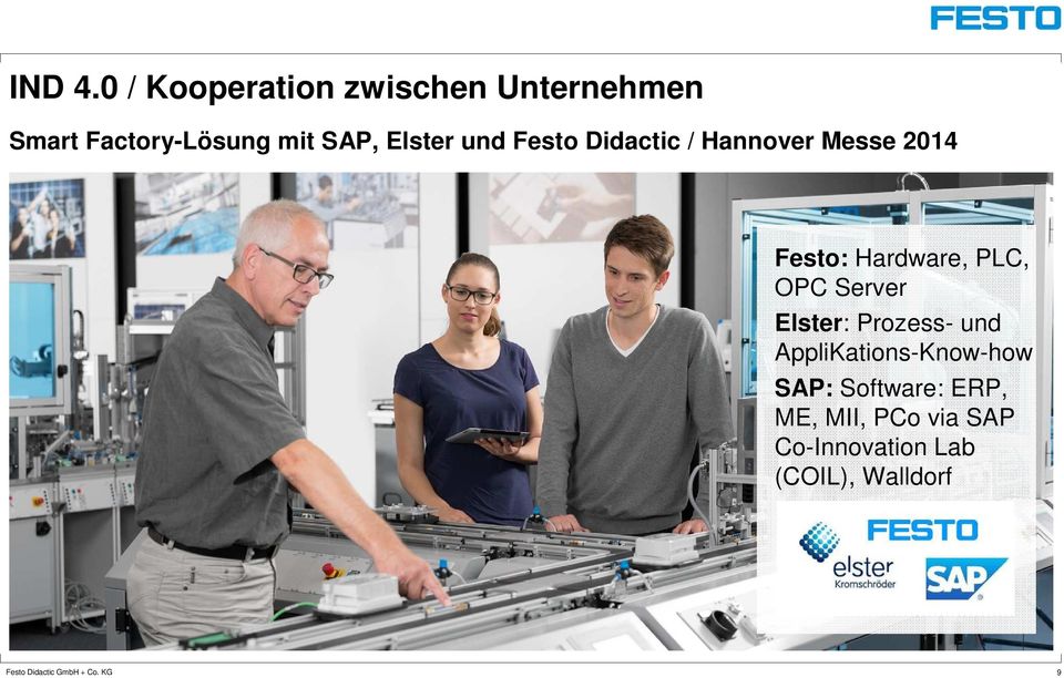 Elster und Festo Didactic / Hannover Messe 2014 Festo: Hardware,