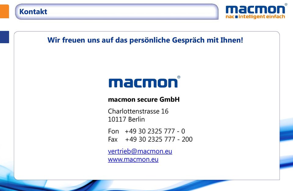 macmon secure GmbH Charlottenstrasse 16 10117