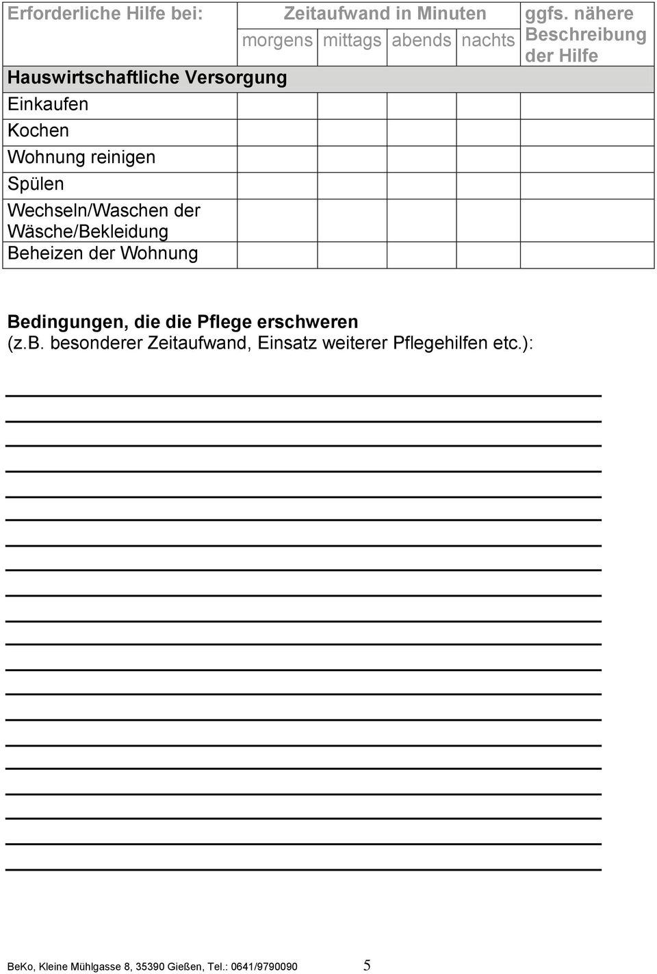 Kochen Wohnung reinigen Spülen Wechseln/Waschen der Wäsche/Bekleidung Beheizen der Wohnung