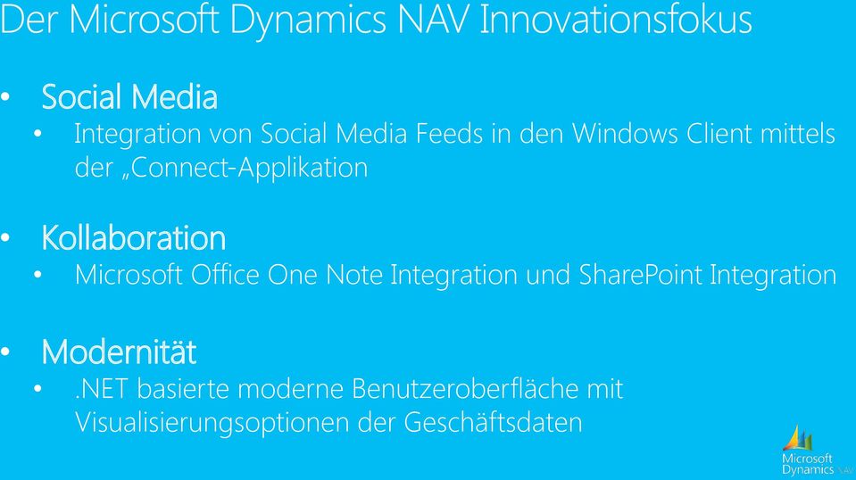 Microsoft Office One Note Integration und SharePoint Integration Modernität.