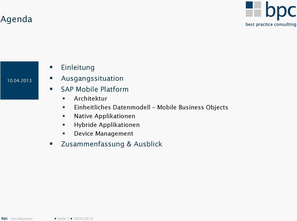 Einheitliches Datenmodell Mobile Business Objects Native