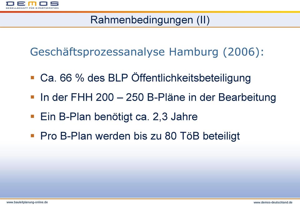 66 % des BLP Öffentlichkeitsbeteiligung In der FHH 200