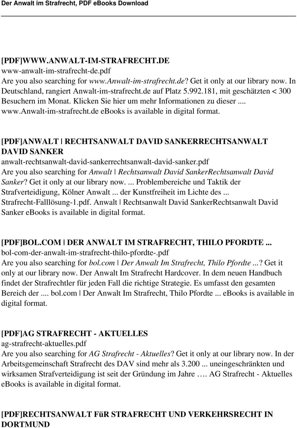 de ebooks is [PDF]ANWALT RECHTSANWALT DAVID SANKERRECHTSANWALT DAVID SANKER anwalt-rechtsanwalt-david-sankerrechtsanwalt-david-sanker.