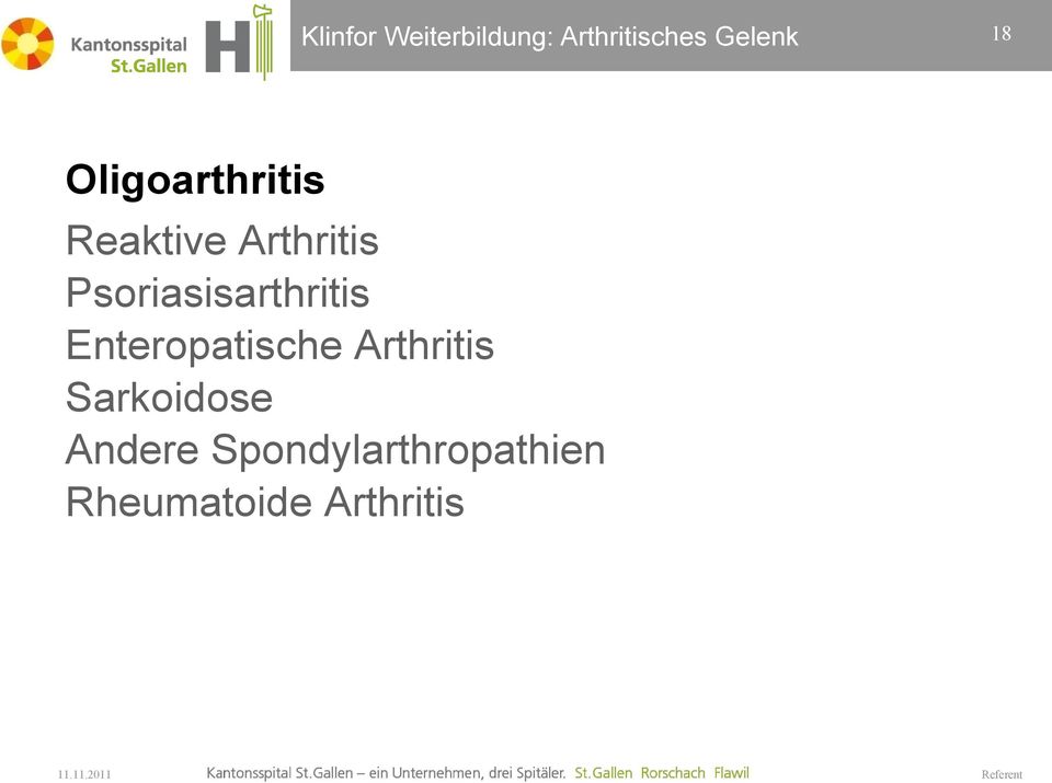 Enteropatische Arthritis Sarkoidose