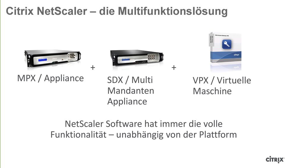 Appliance VPX / Virtuelle Maschine NetScaler Software